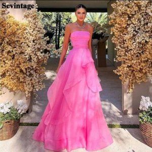 NEVER WORN: Strapless Long Pink Gown